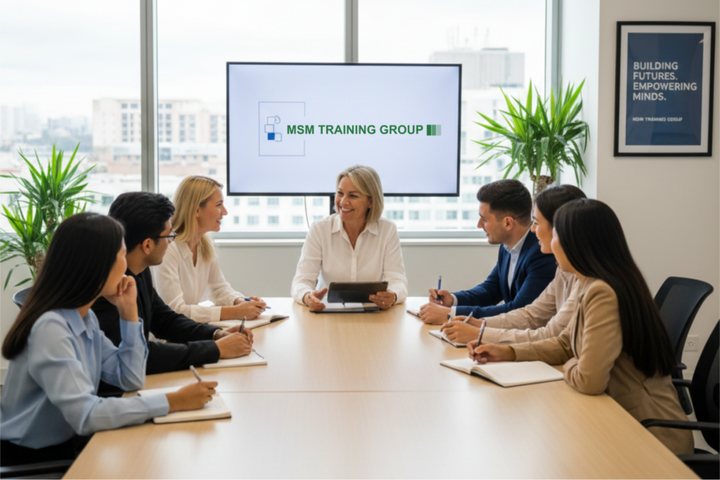 about us msm training group. students learning , training discussion.